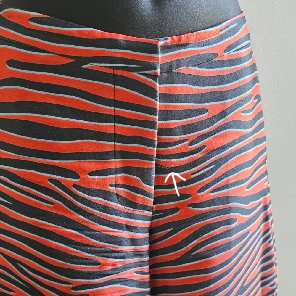 Vacation Culotte Pant in Red Print Sz 2 - Picture 6 of 10